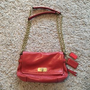 Coach Red/Orange Shoulder Bag